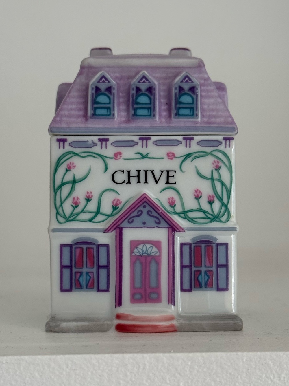 Lenox Spice Village Jar – CHIVE 1989 Porcelain Victorian House